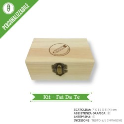 Kit per bomboniera fai da te sapone naturale e scatolina di legno