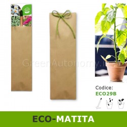 Eco-matita piantabile in confezione regalo carta avana con fiocco