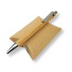 Penna bambù da personalizzare e scatolina cuscino portaconfetti onda avana per bomboniere