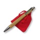 Penna personalizzata in bamboo con sacco-sacchetto rosso per bomboniere laurea