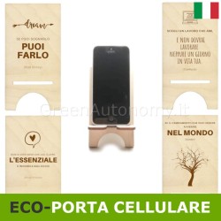 Eco-porta cellulare ecologico con frase. Idea regalo per lui-lei