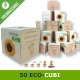 Kit 50 eco-cubi da personalizzare piantare per bomboniere battesimo-comunione-matrimonio