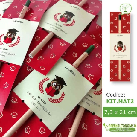 Segnaposto Laurea Con Gufo - Set 30 Segnalibri E Matite Bomboniera - Foto 10