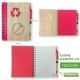 Taccuino block-note rosso in carta e bamboo - gadget da personalizzare