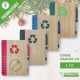 Taccuino blocco-note in carta e bambu gadget regalo di natale da personalizzare