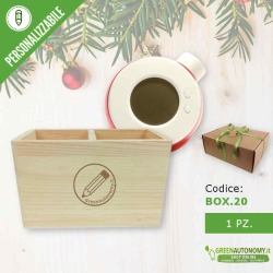 Box regalo natale set scrivania portapenne, orologio ad acqua in cofanetto regalo per lei, lui