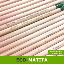 Eco-matita Sprout pomodoro ciliegino personalizzabile per bomboniere laurea