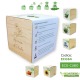 eco-cubo bomboniera laurea originale, ecologica, elegante da piantare