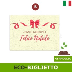 Eco-biglietto auguri di natale in carta piantabile