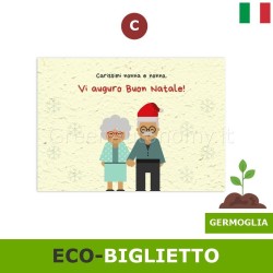 Eco-biglietto auguri di natale in carta che germoglia