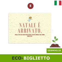 eco-biglietto auguri di natale piantabile in carta ecologica green