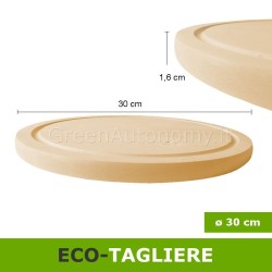 Misure tagliere tondo 30 cm in legno con frase per idea regalo di cucina