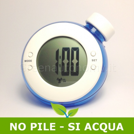 L.HPT Sveglia ad Acqua H2O Sveglia Digitale Globe Water Alarm Protezione Ambientale Multifunzionale Semplice Moda Desktop Muto per Ufficio Soggiorno Camera da Letto 
