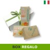 box regalo con crema mani e sapone calendula. Idea regalo ecobio