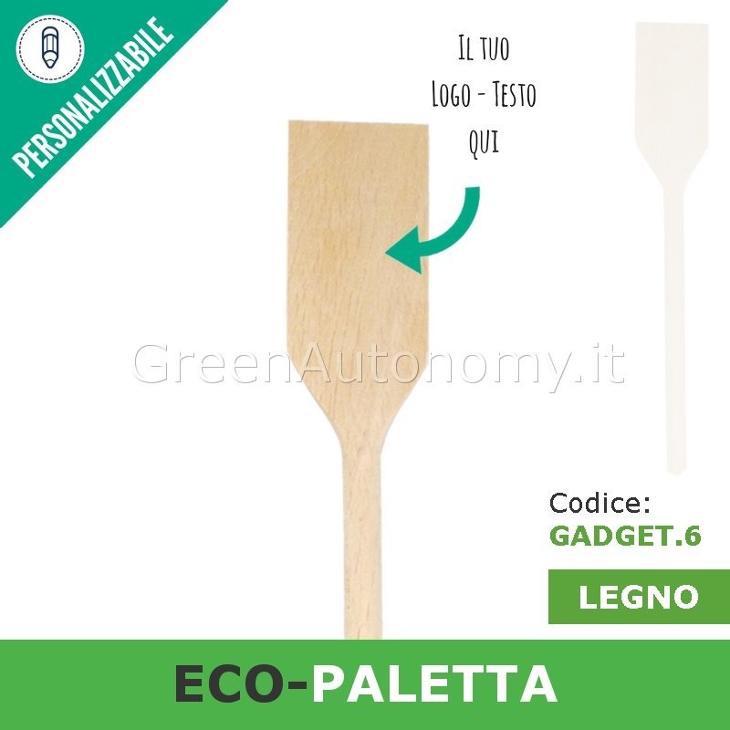 Eco-paletta di legno da personalizzare per gadget-regalo