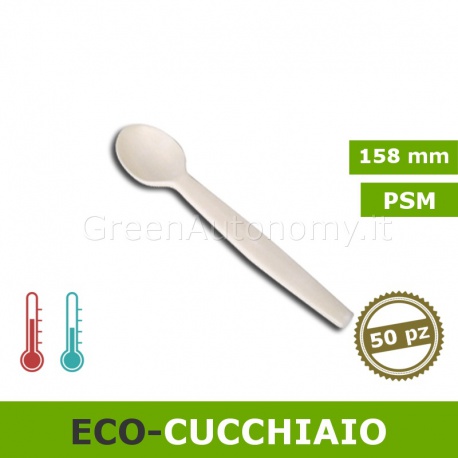Eco-Cucchiaio biodegradabile in PSM 50 pezzi