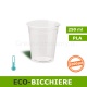 Eco-Bicchiere bio PLA trasparente 250ml sconto 1000 pezzi