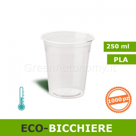 Bicchieri in PLA trasparenti biodegradabili e compostabili nel 2023