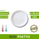 Eco-piatto piano biodegradabile da 18cm in polpa di cellulosa 50 pezzi