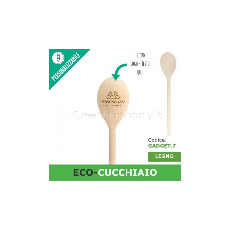 Eco-mestolo cucchiaio di legno da personalizzare per gadgets-regali