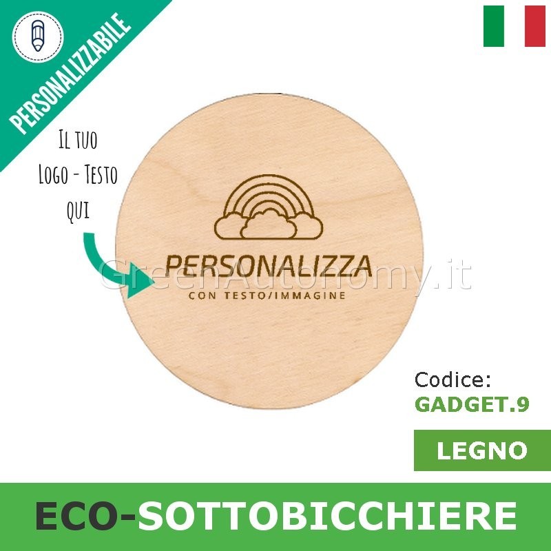 Eco-sottobicchiere sottobottiglia da personalizzare per gadget-regalo