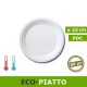 Eco-piatto piano biodegradabile e compostabile