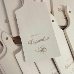 Kit tagliere di legno per bomboniera da personalizzare