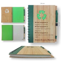 Box regalo blocco note verde idea regalo personalizzabile per maestre