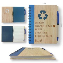 Box regalo blocco note blu idea regalo personalizzabile per maestre