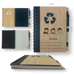 Box regalo blocco note nero idea regalo personalizzabile per maestre