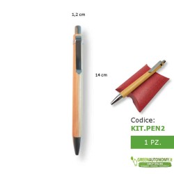 Kit bomboniera laurea fai da te con penna bambù 140x12 mm