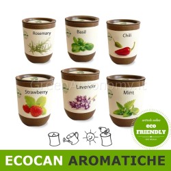 ecocan piante aromatiche con vaso biodegradabile