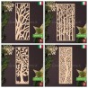 Pannelli decorativi d'arredo in legno. Fantasia alberi