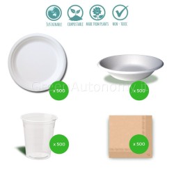 Kit eco-cose compostabili per feste e sagre