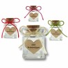 Kit bomboniera fai da te con vasetto barattolo vetro e cuore da personalizzare