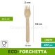 Eco-forchetta di legno biodegradabile 100 pezzi