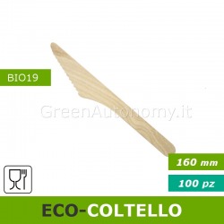 Eco-coltello in legno biodegradabile per eco-feste
