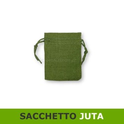 Sacchetto juta piccolo colore verde