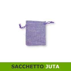 Sacchetto juta piccolo colore lilla