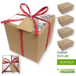 4 saponette-saponi ecologici naturali in confezione scatola regalo di Natale