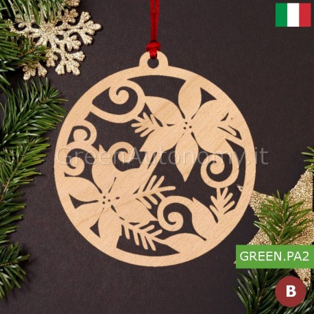 Ciondoli di Natale in legno 24 pezzi di 4 Disegni Ornamenti Natalizi in Legno per l'Albero di Natale e la Decorazione Della Festa 