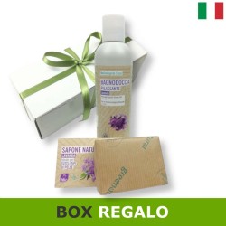 Box regalo con bagnodoccia e sapone lavanda. Cofanetto regalo per lei lui