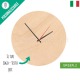 Eco-orologio di legno da parete personalizzato con foto