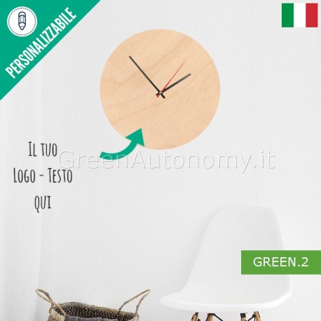 Idea regalo eco-orologio in legno da parete personalizzato con foto