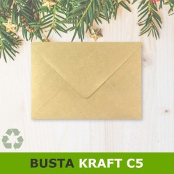 Busta di carta riciclata 162x229 mm per auguri di natale piantabili A5