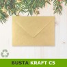 Busta di carta riciclata 162x229 mm per auguri di natale piantabili A5