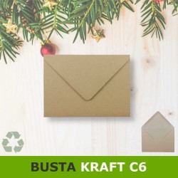 Busta in carta riciclata 114x162 mm per biglietti-cartoline auguri green