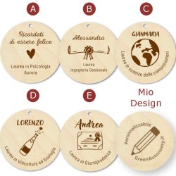 Modelli tag di legno da personalizzare per bomboniere