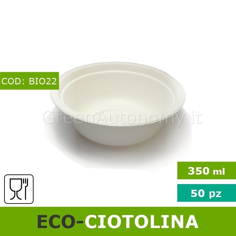 eco piatti fondi da 350ml ecologici polpa di cellulosa biodegradabili