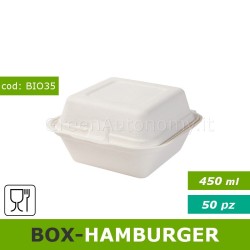 Box-contenitore hamburger o patatine con coperchio